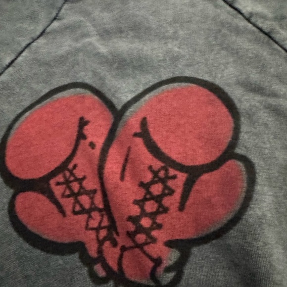 Don't Ask Why Destroyed Sweatshirt Boxing gloves   Crop length Size L - Picture 8 of 8